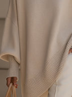 Jennifer | Oversized Draped Wide-Neck Jumper