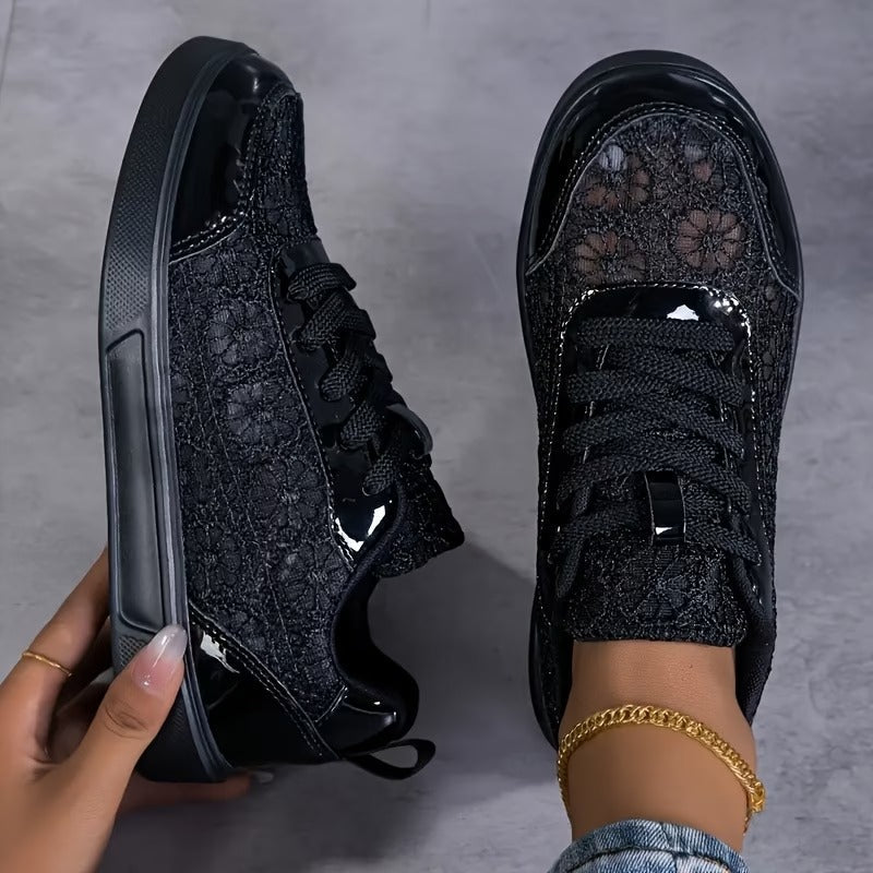 Elegant lace sneakers for all-day comfort