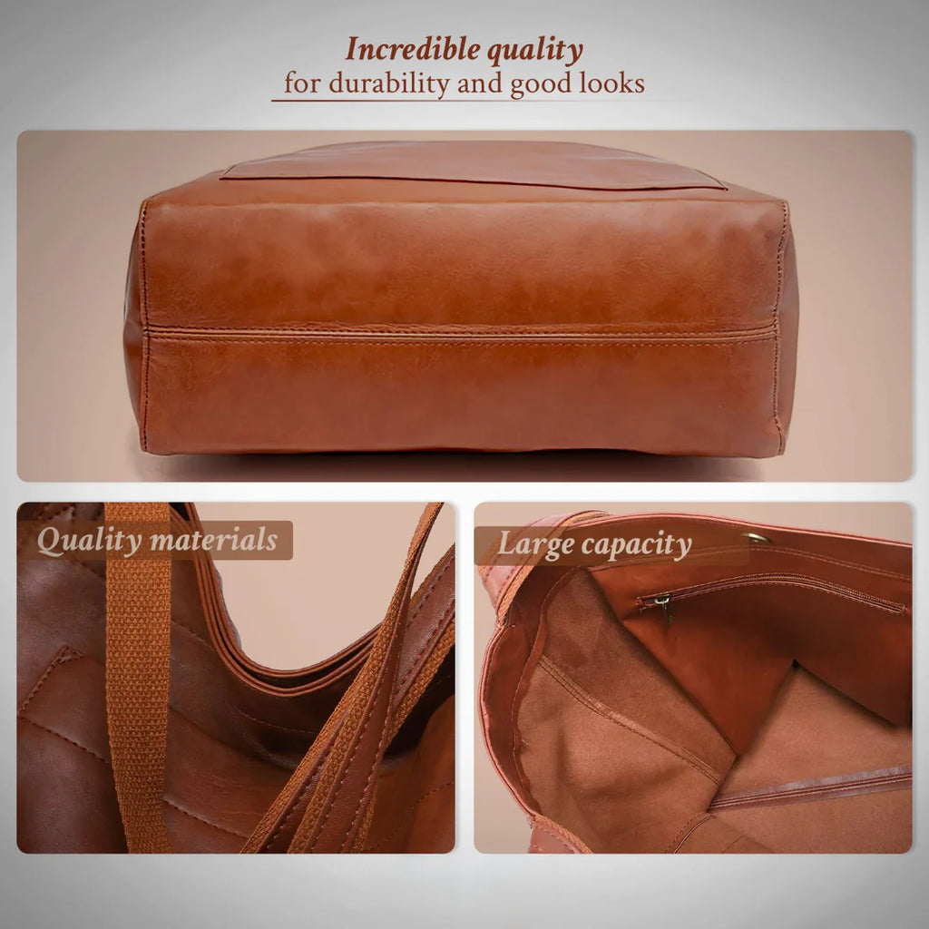 Lorena | Leather bag with compartments
