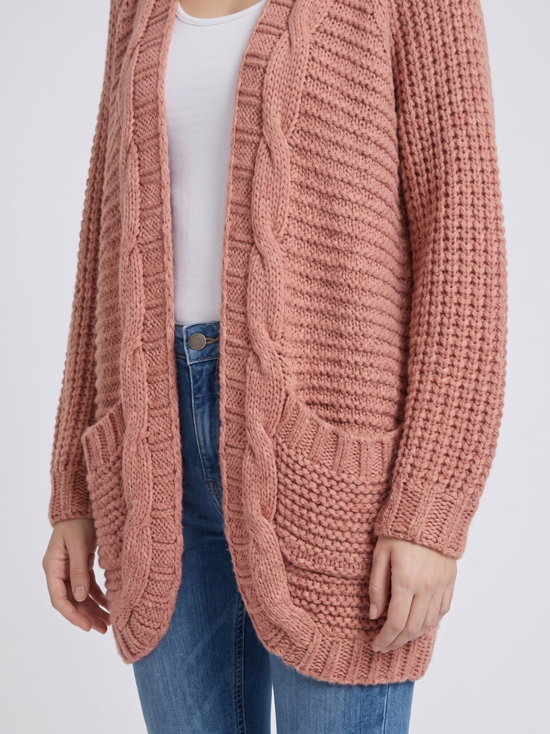 Addison | Open-Front Boho Knit Cardigan with Pockets, Cozy Winter Layer
