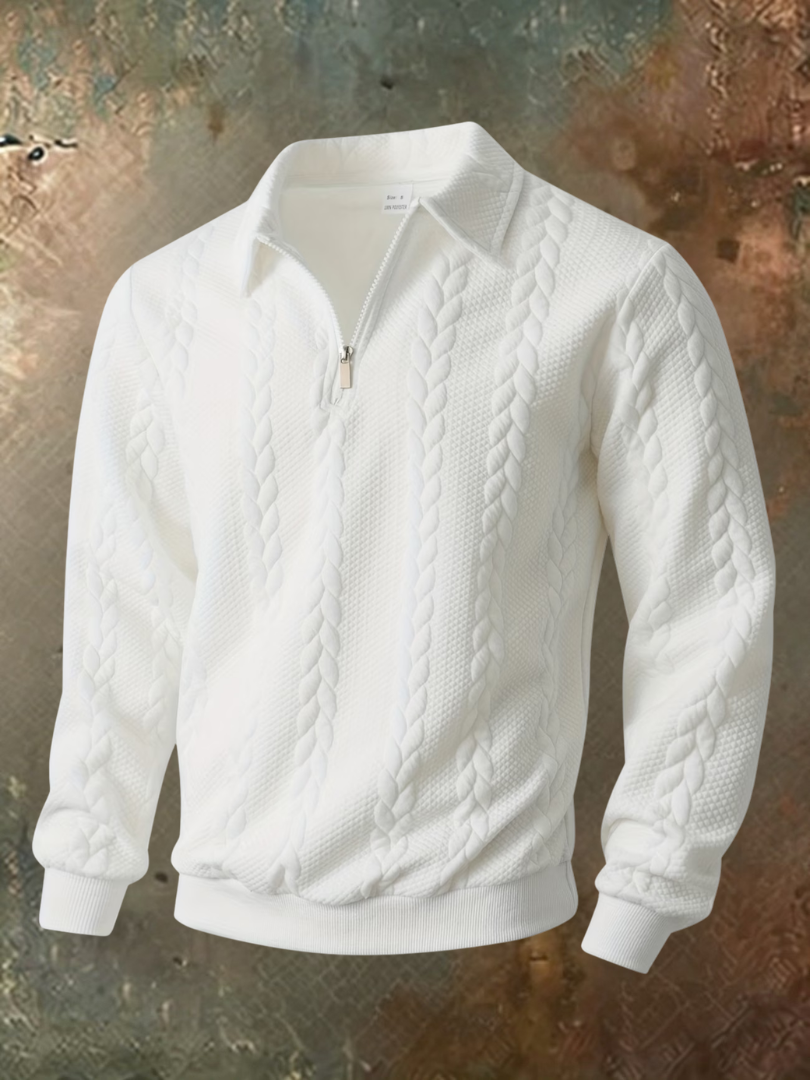 Julian | Cable Knit Half-Zip Jumper