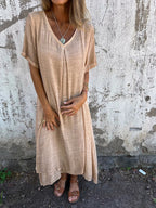 Violet™ | Loose-Fit V-Neck Dress