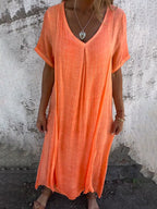 Violet™ | Loose-Fit V-Neck Dress