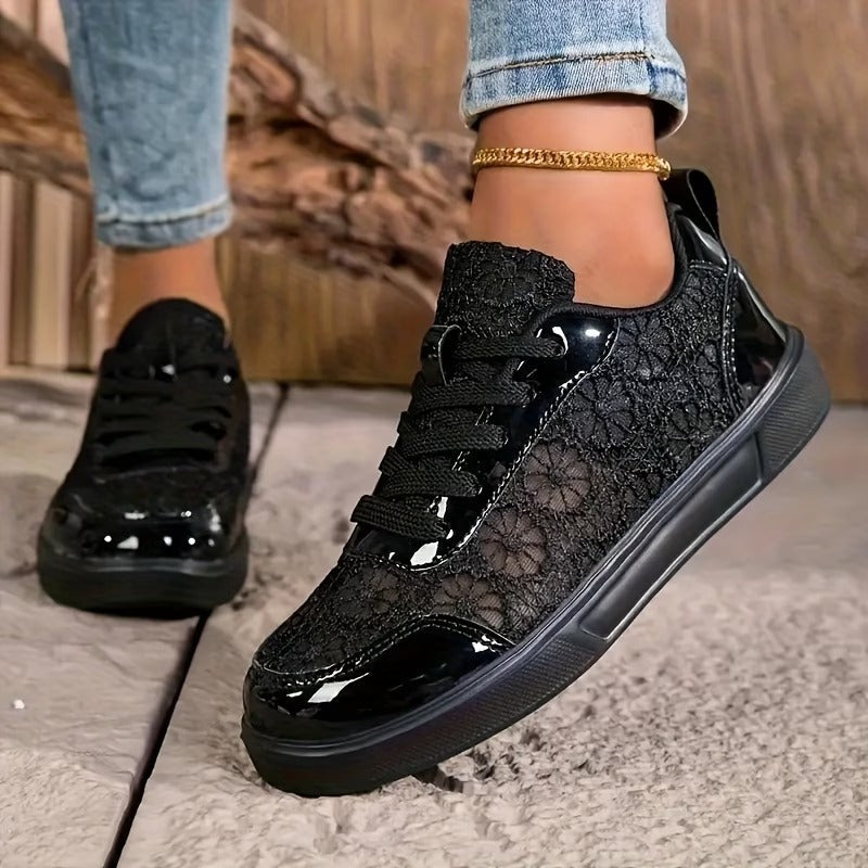 Elegant lace sneakers for all-day comfort