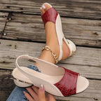 Elegant block-heel sandals for all-day comfort