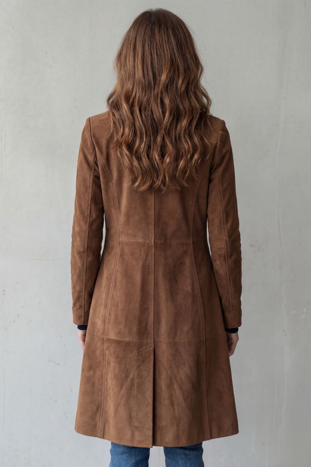 Disa | Vintage suede finish – Long coat