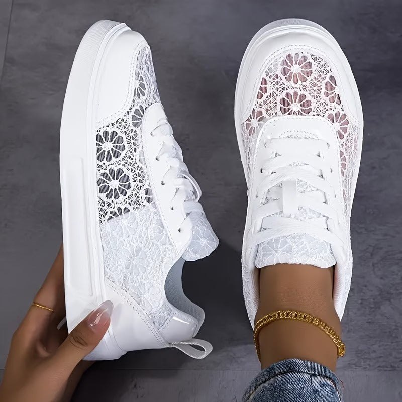 Elegant lace sneakers for all-day comfort