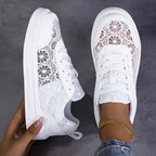 Elegant lace sneakers for all-day comfort