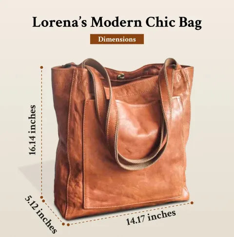 Lorena | Leather bag with compartments
