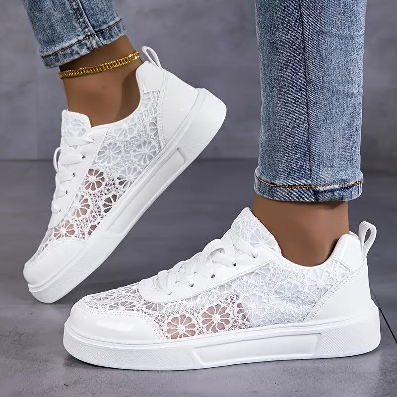 Elegant lace sneakers for all-day comfort