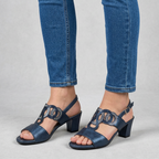 Elegant comfort sandals with a stylish heel