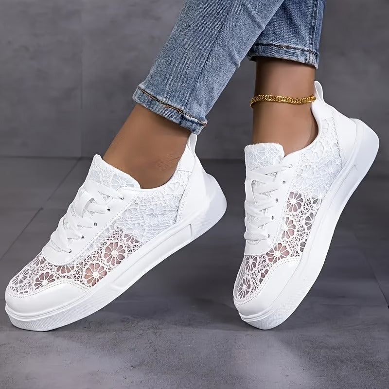 Elegant lace sneakers for all-day comfort