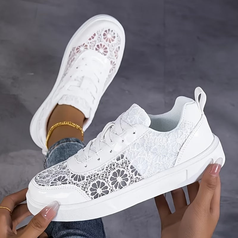 Elegant lace sneakers for all-day comfort