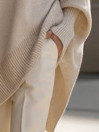 Jennifer | Oversized Draped Wide-Neck Jumper