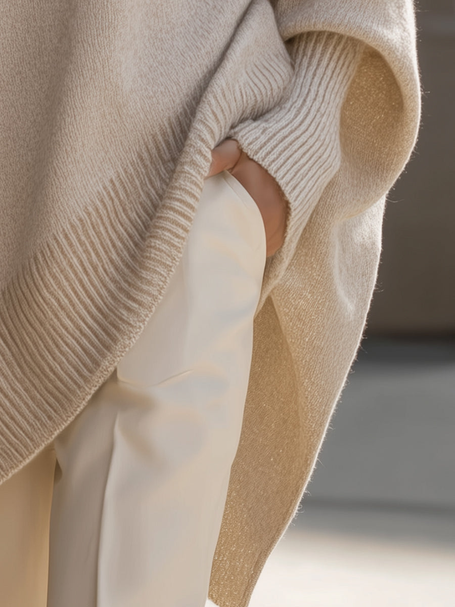 Jennifer | Oversized Draped Wide-Neck Jumper