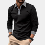 Men’s long-sleeved polo shirt
