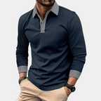 Men’s long-sleeved polo shirt