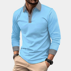 Men’s long-sleeved polo shirt