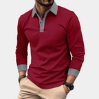 Men’s long-sleeved polo shirt