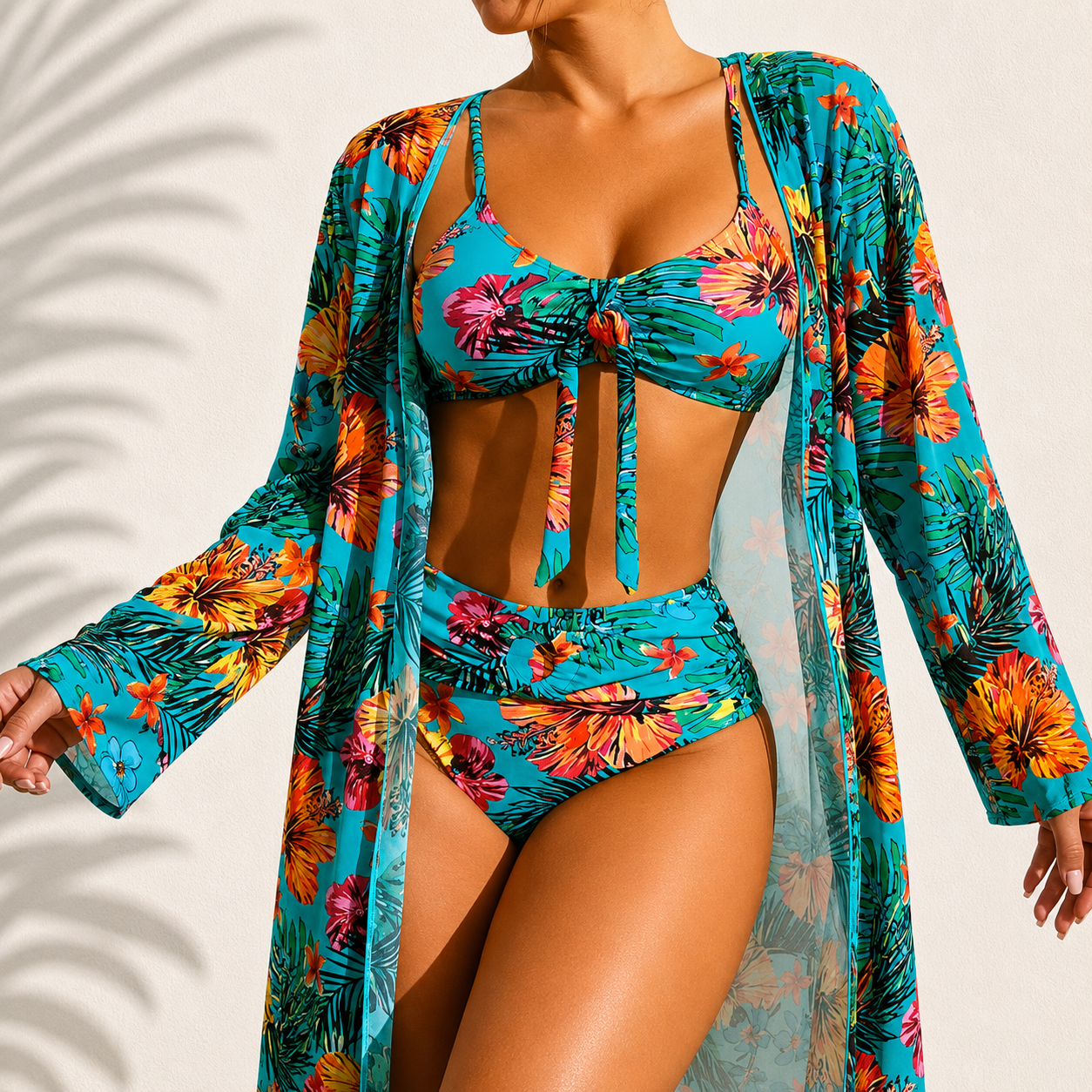 Elegant three-piece beach set for effortless summer style