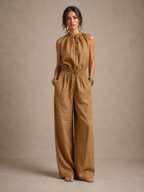 Effortless elegance in a comfortable wide-leg jumpsuit