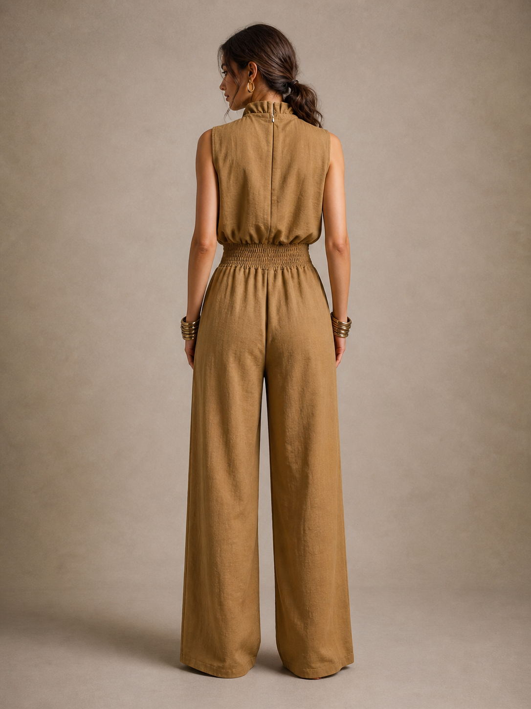 Effortless elegance in a comfortable wide-leg jumpsuit