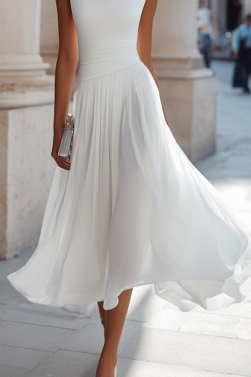 Elegant midi dress for effortless summer occasions