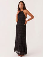 Elegant halter neck summer dress for effortless sophistication