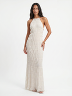 Elegant halter neck summer dress for effortless sophistication