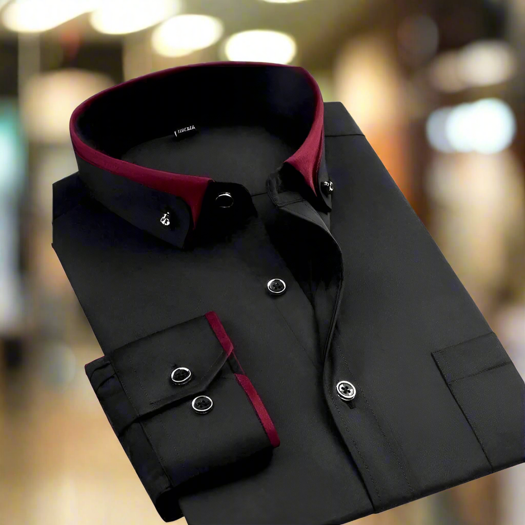 Long-Sleeved Button-Up Shirt