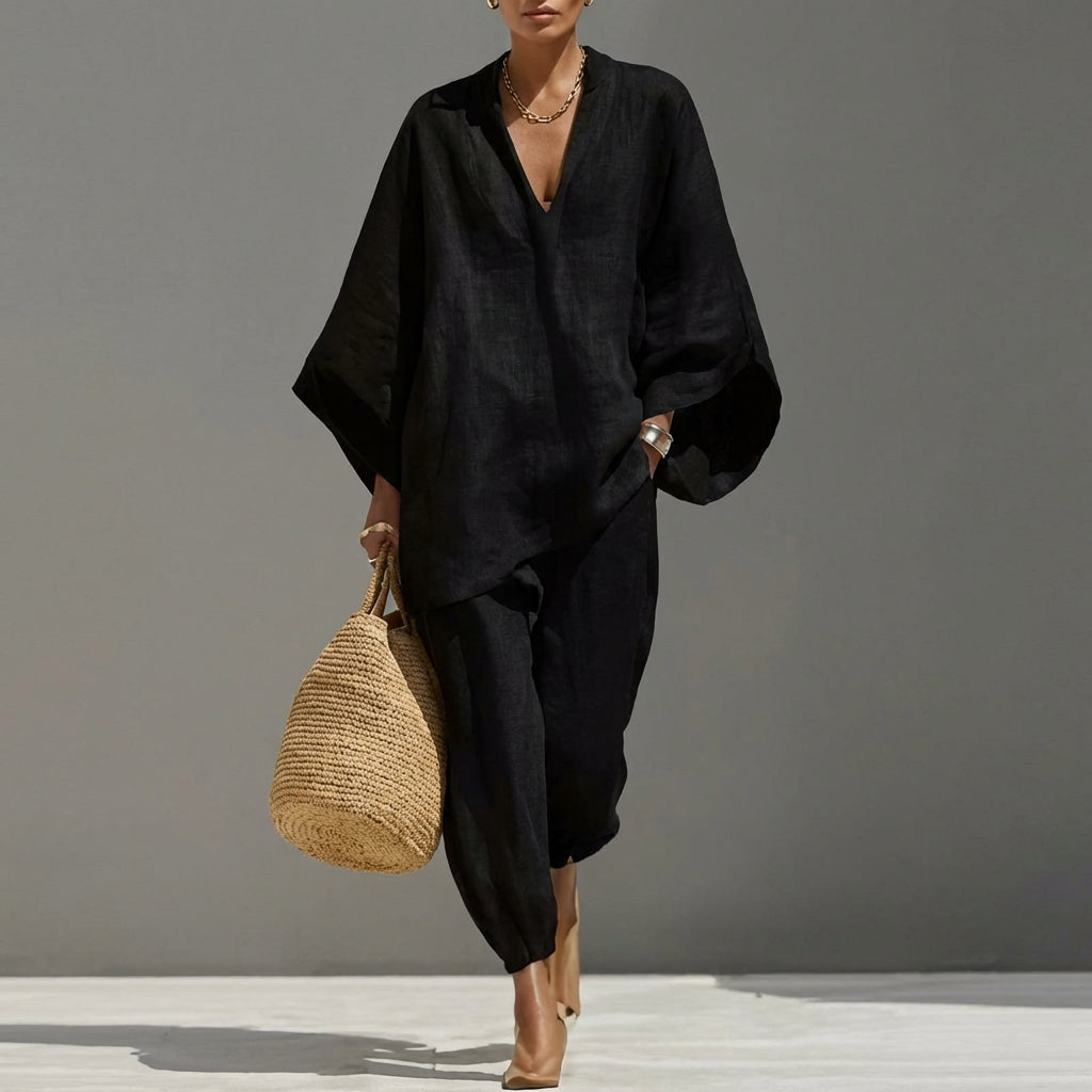 Effortless elegance: versatile two-piece summer outfit