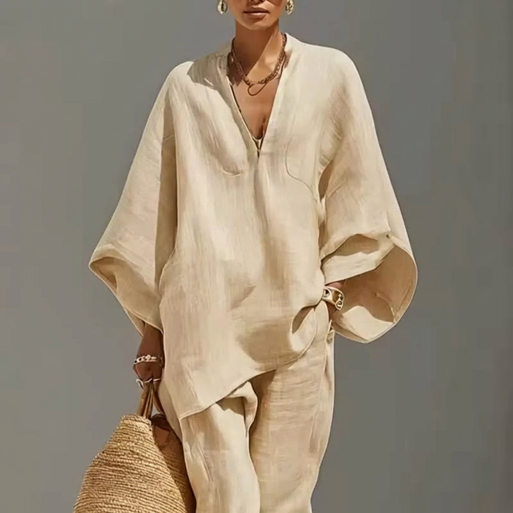Effortless elegance: versatile two-piece summer outfit