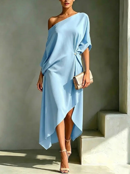 Elegant asymmetrical dress for effortless summer style