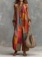 Boho Patchwork Jumpsuit™ – Freedom and Comfort in a One-of-a-Kind Artistic Style