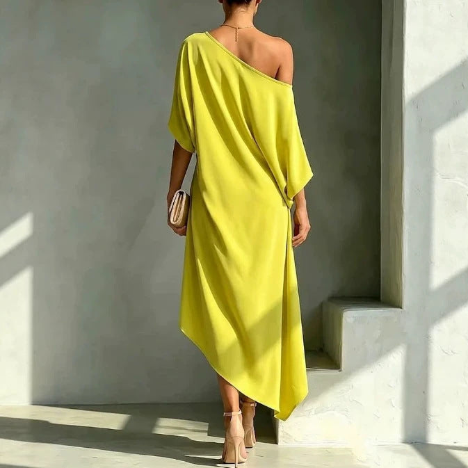 Elegant asymmetrical dress for effortless summer style