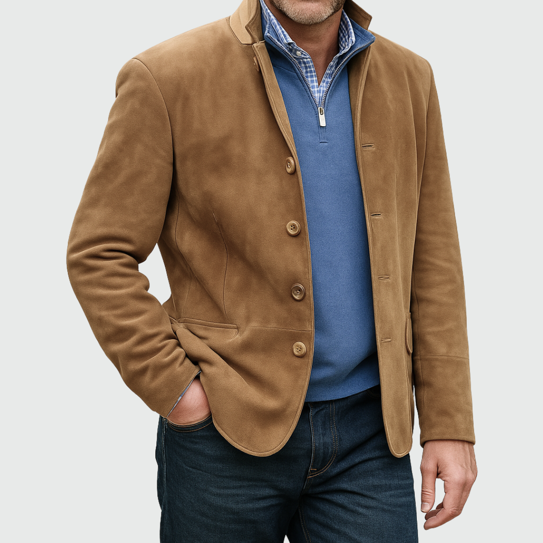 BARRINGTON™ | Classic Suede Button Jacket