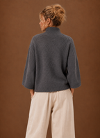 Chunky Knit jumper for Women - Mock Neck Oversized
