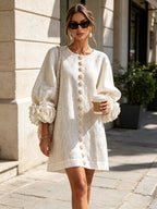Effortless elegance with a sculptural shift dress