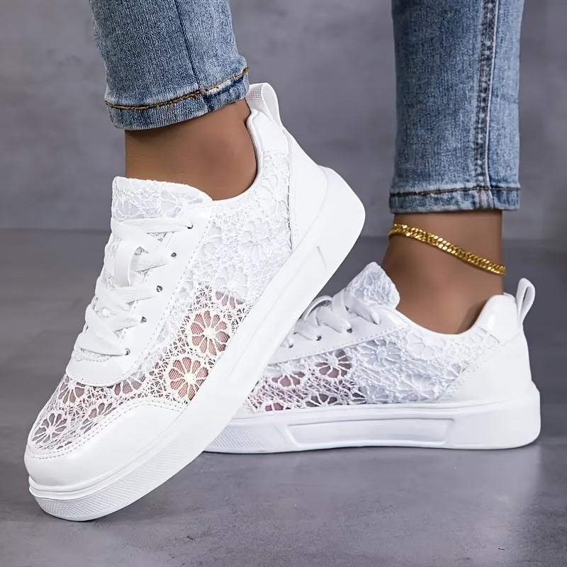Elegant lace sneakers for all-day comfort
