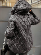Lorraine | Diamond Patchwork Hooded Jacket