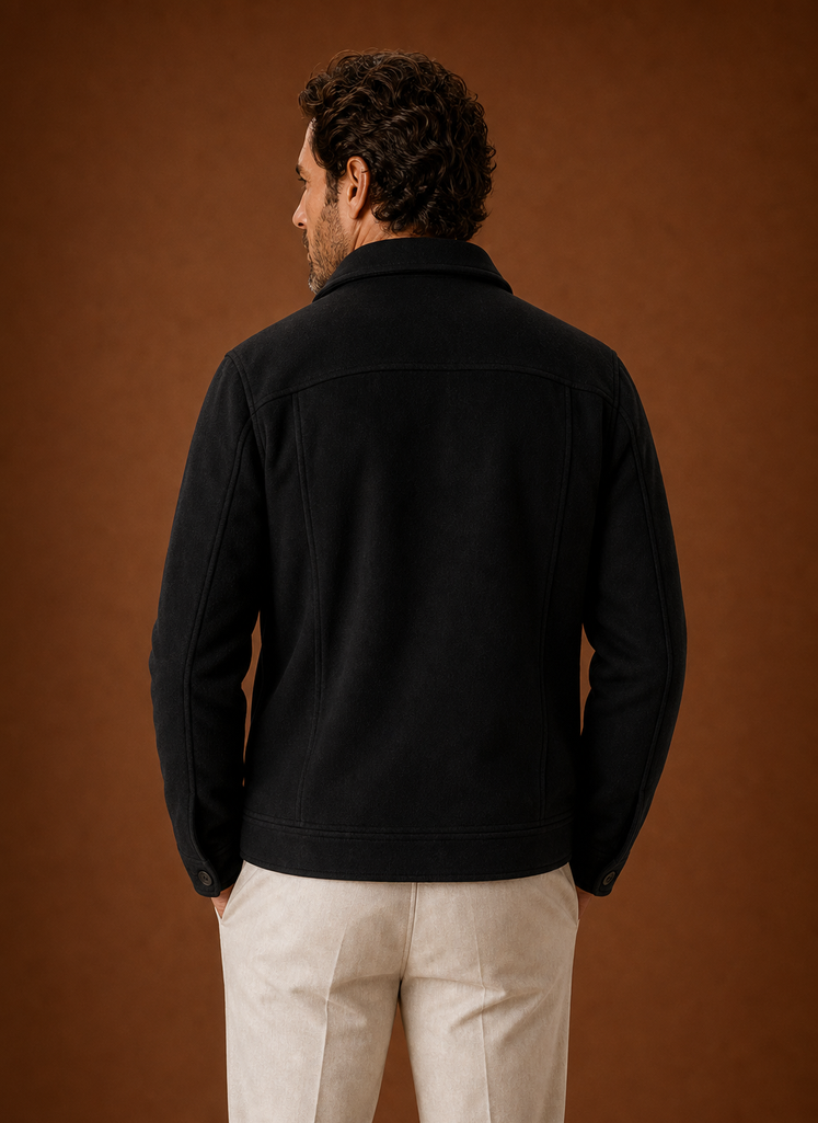 Men's Button-Front Casual Shirt Jacket