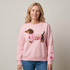 Women's Dachshund Jumper — Sausage Dog Print Sweatshirt, Crew Neck