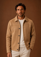 Men's Button-Front Casual Shirt Jacket