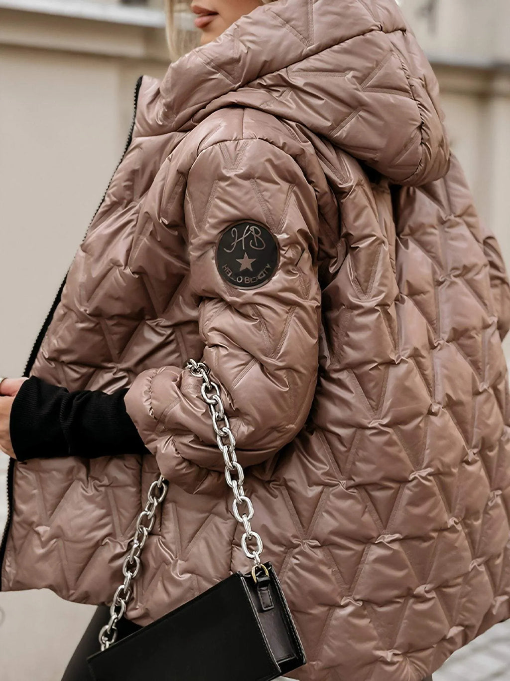 Lorraine | Diamond Patchwork Hooded Jacket