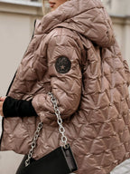 Lorraine | Diamond Patchwork Hooded Jacket