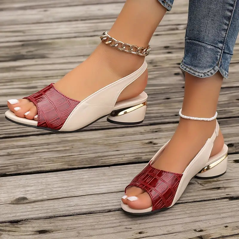 Elegant block-heel sandals for all-day comfort