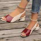 Elegant block-heel sandals for all-day comfort