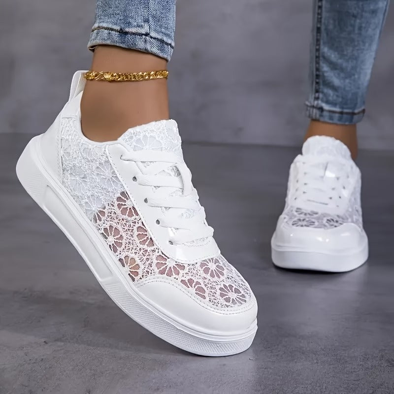 Elegant lace sneakers for all-day comfort