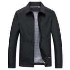 Men's Jacket - Lightweight Zip-Up Spread Collar | Smart Casual