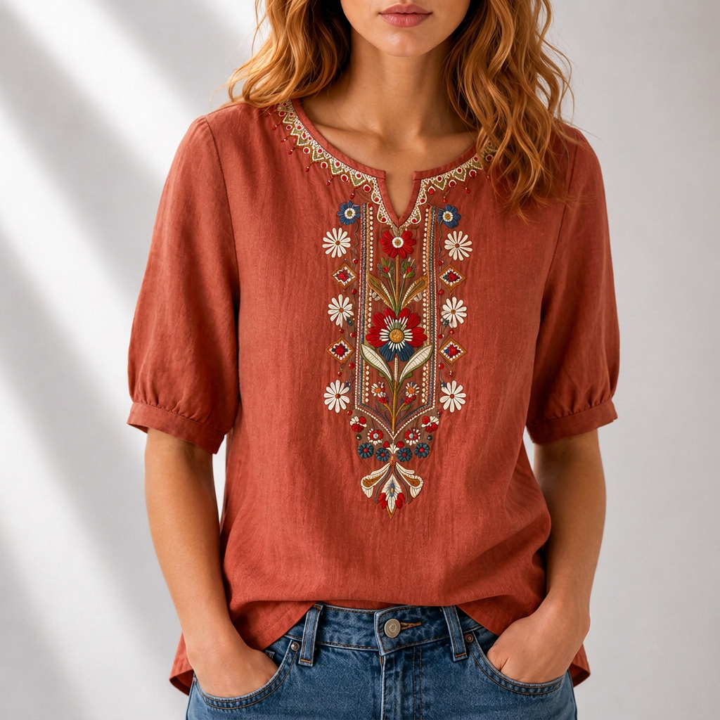 Seraphina Floral Embroidered Blouse